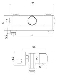 Смеситель для ванны IDDIS Slide Push Control SLIBLBTi02WA чёрный матовый